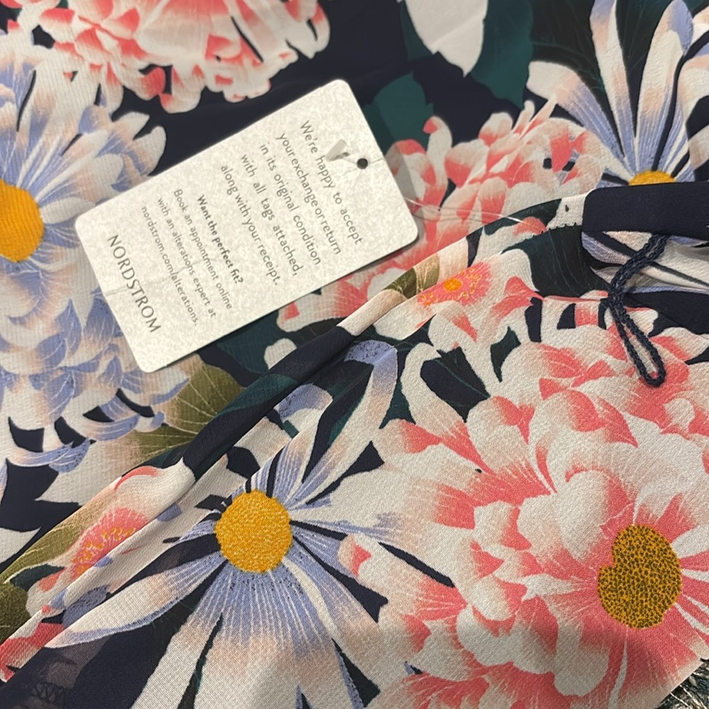 NWOT Eliza J floral ruffle high low maxi - Picture 13 of 13